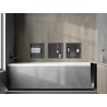 Mexen X-Wall-R étagère encastrée avec bordure et tablette 30 x 30 cm, gris fusil brossé - 19E0303010S