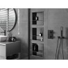 Mexen X-Wall-R étagère encastrée avec bordure et tablette 30 x 30 cm, gris fusil brossé - 19E0303010S
