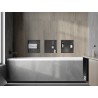 Mexen X-Wall-NR étagère encastrée sans rebord avec étagère 30 x 30 cm, gris pistolet brossé - 19E1303010S