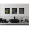 Mexen X-Wall-NR étagère encastrée sans rebord avec étagère 30 x 30 cm, gris pistolet brossé - 19E1303010S