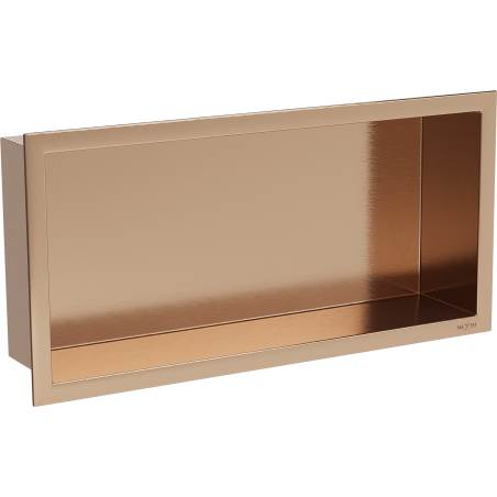 Mexen X-Wall-R étagère encastrée avec rebord 45 x 20 cm, cuivre brossé - 19C0452010
