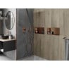 Mexen X-Wall-R étagère encastrée avec rebord 45 x 20 cm, cuivre brossé - 19C0452010