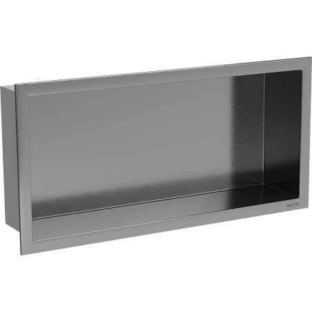 Mexen X-Wall-R étagère encastrée avec collerette 45 x 20 cm, gris canon brossé - 19E0452010