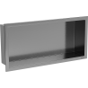 Mexen X-Wall-R étagère encastrée avec collerette 45 x 20 cm, gris canon brossé - 19E0452010