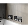 Mexen X-Wall-R étagère encastrée avec collerette 45 x 20 cm, gris canon brossé - 19E0452010