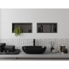 Mexen X-Wall-R étagère encastrée avec collerette 45 x 20 cm, gris canon brossé - 19E0452010