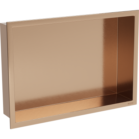 Mexen X-Wall-R étagère encastrée avec rebord 45 x 30 cm, cuivre brossé - 19C0453010