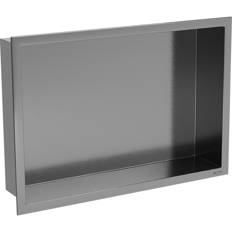 Mexen X-Wall-R étagère encastrée avec rebord 45 x 30 cm, gris canon brossé - 19E0453010