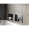 Mexen X-Wall-R étagère encastrée avec rebord 45 x 30 cm, gris canon brossé - 19E0453010