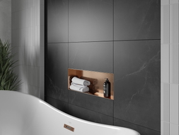 Mexen X-Wall-NR étagère encastrée sans rebord 60 x 20 cm, cuivre brossé - 19C1602010
