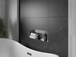 Mexen X-Wall-NR étagère murale sans collerette 60 x 20 cm, gris métallisé brossé - 19E1602010