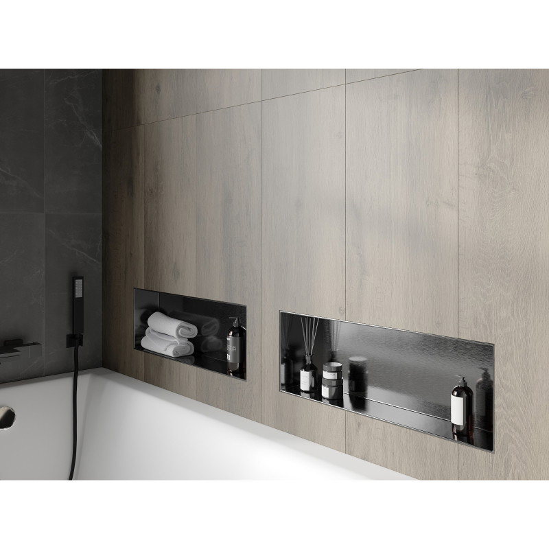 Mexen X-Wall-NR étagère murale sans collerette 60 x 20 cm, gris métallisé brossé - 19E1602010