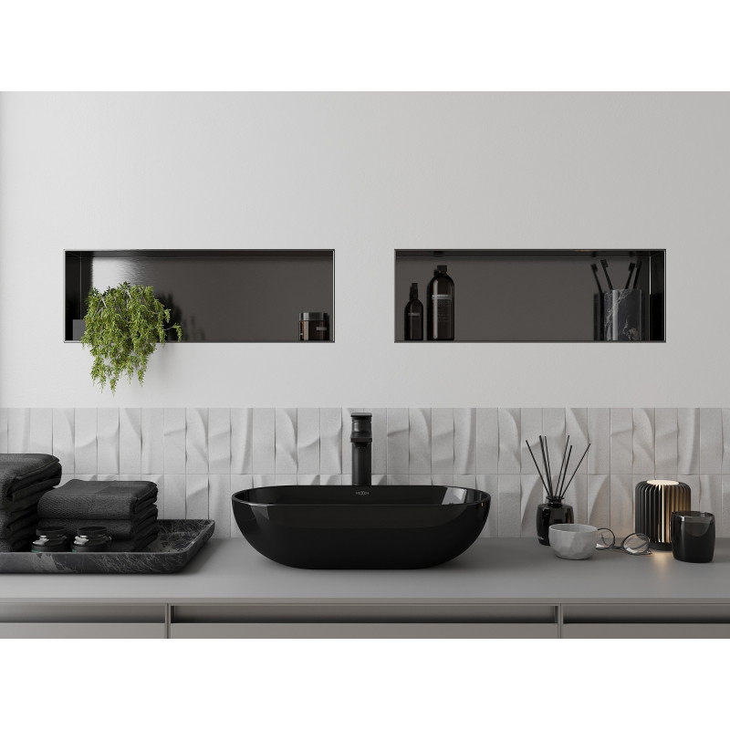 Mexen X-Wall-NR étagère murale sans collerette 60 x 20 cm, gris métallisé brossé - 19E1602010