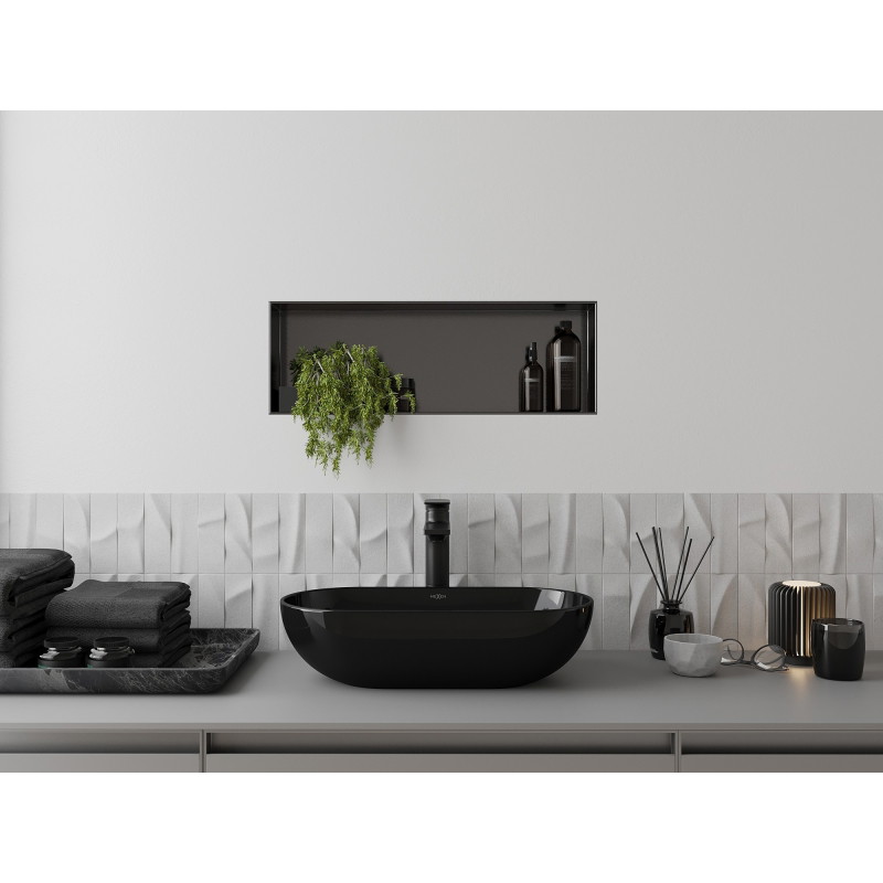 Mexen X-Wall-NR étagère murale sans collerette 60 x 20 cm, gris métallisé brossé - 19E1602010