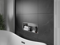 Mexen X-Wall-R étagère encastrée avec collerette 60 x 20 cm, gris pistolet brossé - 19E0602010