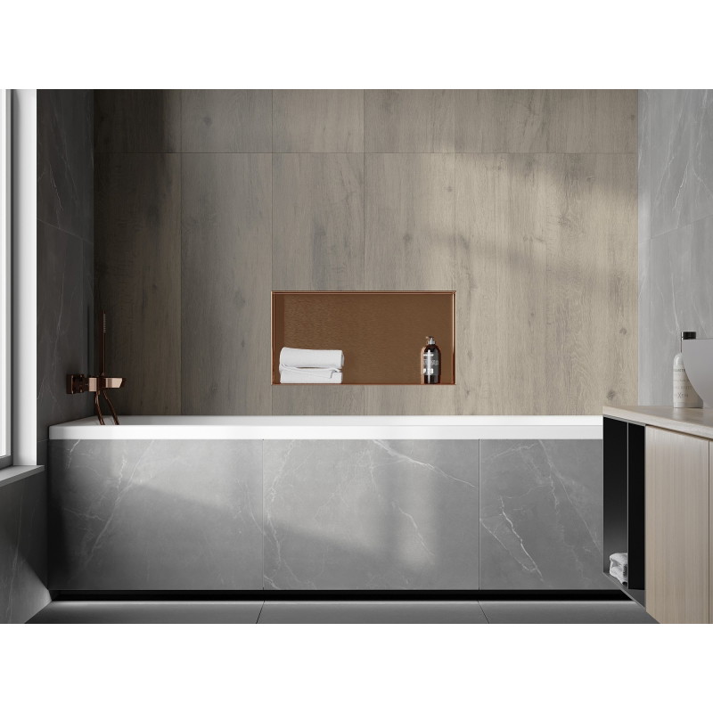 Mexen X-Wall-NR étagère encastrée sans collerette 60 x 30 cm, cuivre brossé - 19C1603010