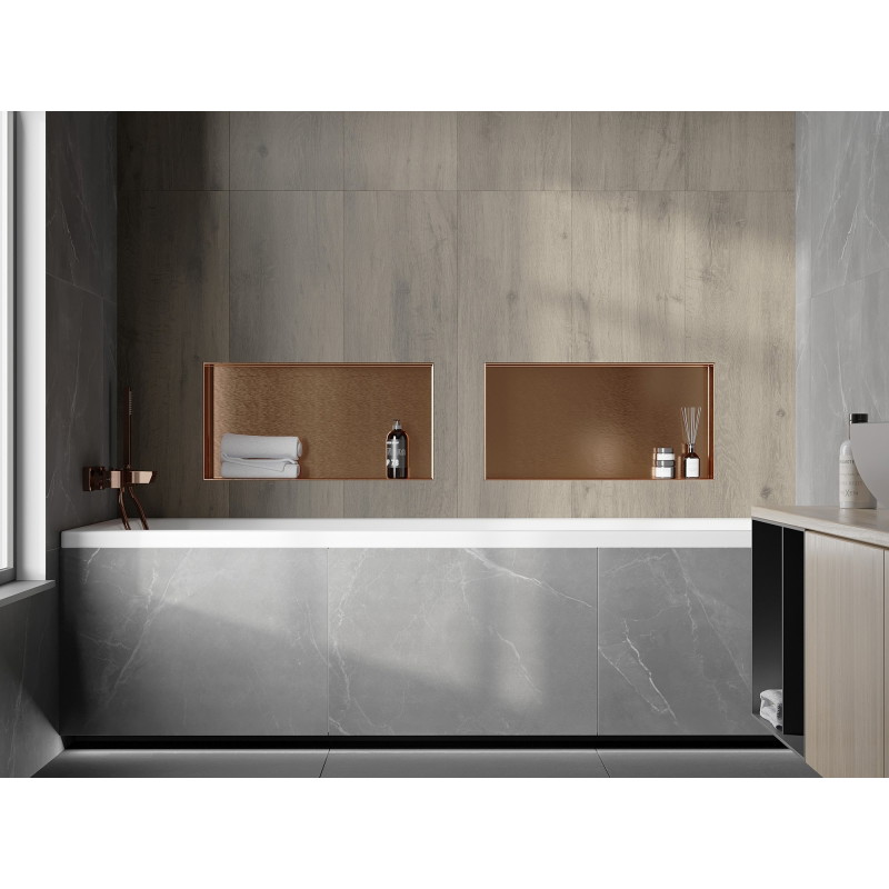 Mexen X-Wall-NR étagère encastrée sans collerette 60 x 30 cm, cuivre brossé - 19C1603010