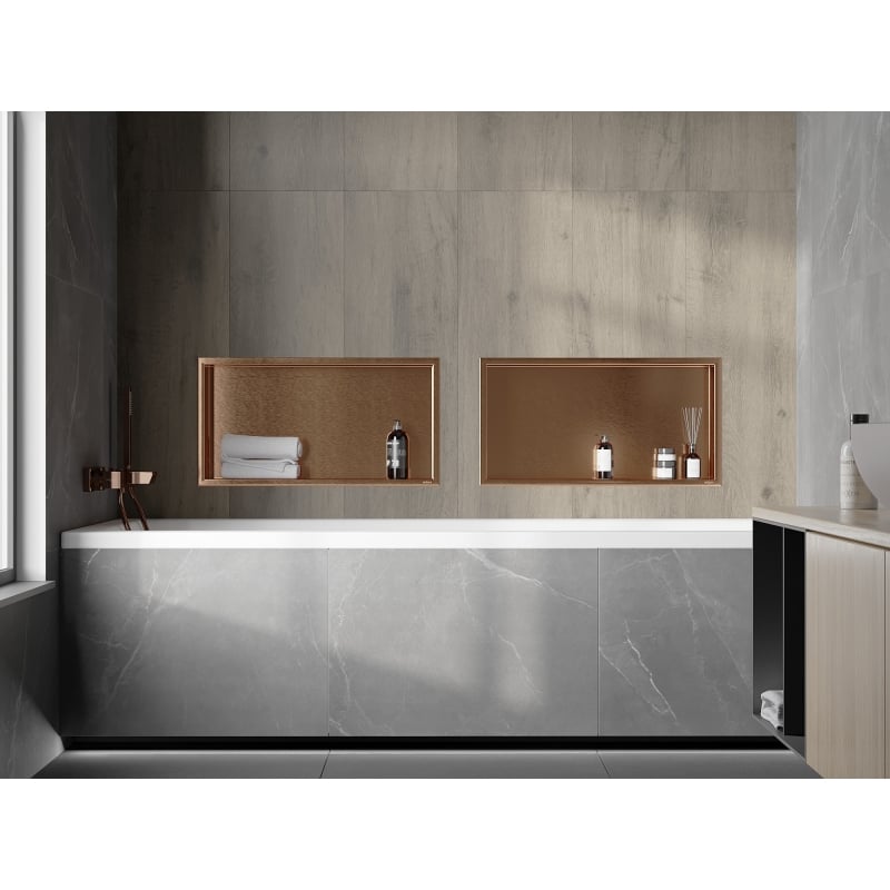 Mexen X-Wall-R étagère encastrée avec rebord 60 x 30 cm, cuivre brossé - 19C0603010