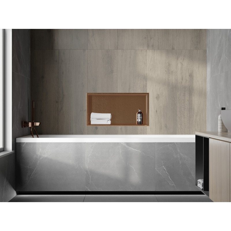 Mexen X-Wall-R étagère encastrée avec rebord 60 x 30 cm, cuivre brossé - 19C0603010