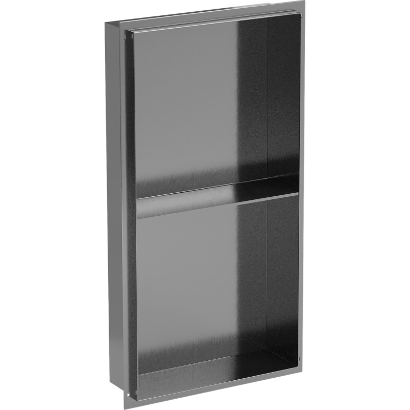Mexen X-Wall-NR étagère encastrée sans collerette avec étagère 60 x 30 cm, gris pistolet brossé - 19E1603010S