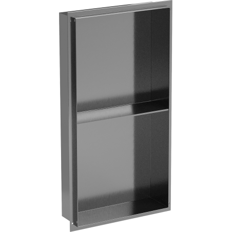 Mexen X-Wall-NR étagère encastrée sans collerette avec étagère 60 x 30 cm, gris pistolet brossé - 19E1603010S
