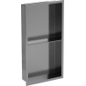 Mexen X-Wall-R étagère encastrée avec rebord et étagère 60 x 30 cm, gris pistolet brossé - 19E0603010S