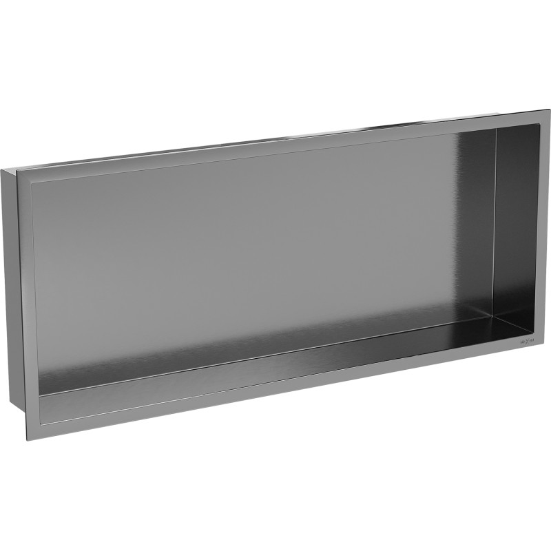 Mexen X-Wall-R étagère encastrée avec collerette 75 x 30 cm, gris pistolet brossé - 19E0753010