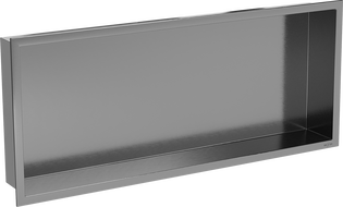 Mexen X-Wall-R étagère encastrée avec collerette 75 x 30 cm, gris pistolet brossé - 19E0753010