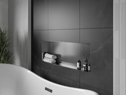 Mexen X-Wall-NR étagère encastrée sans rebord 90 x 30 cm, gris canon brossé - 19E1903010