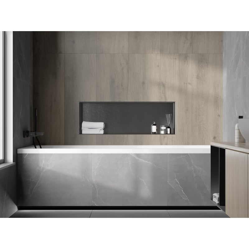 Mexen X-Wall-NR étagère encastrée sans rebord 90 x 30 cm, gris canon brossé - 19E1903010