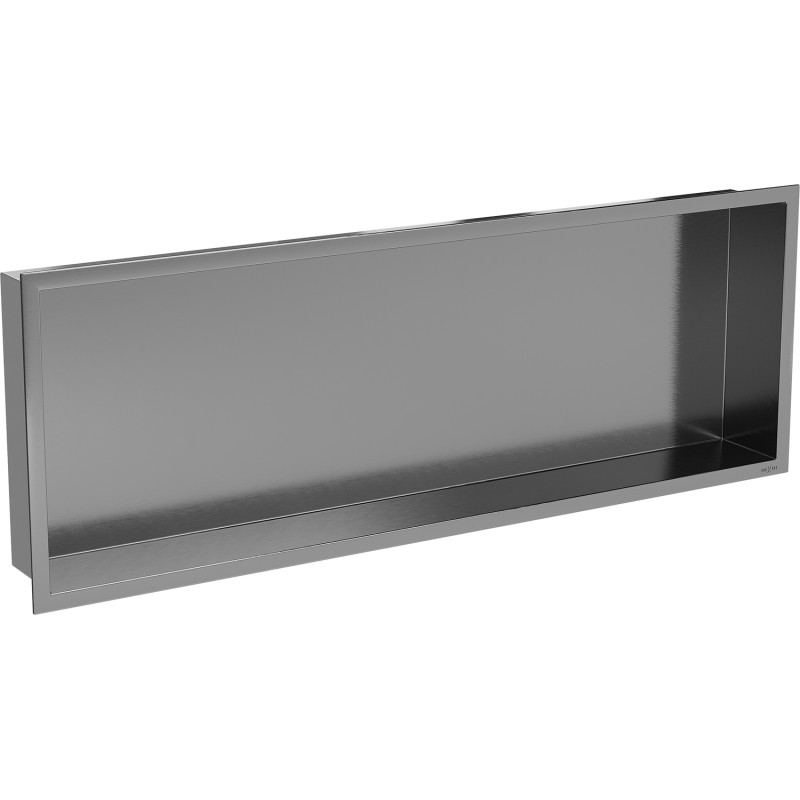Mexen X-Wall-R étagère encastrée avec collerette 90 x 30 cm, gris canon brossé - 19E0903010