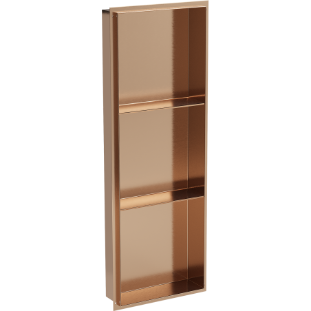 Mexen X-Wall-NR étagère encastrée sans rebord avec étagère 90 x 30 cm, cuivre brossé - 19C1903010S