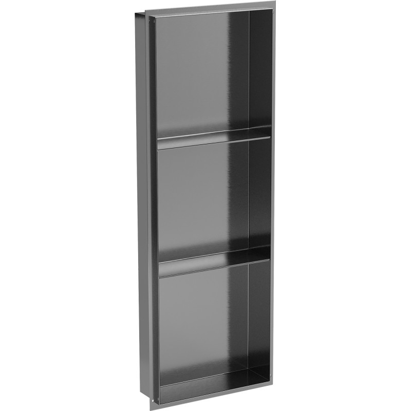 Mexen X-Wall-NR étagère encastrée sans rebord avec tablette 90 x 30 cm, gris canon brossé - 19E1903010S