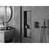 Mexen X-Wall-NR étagère encastrée sans rebord avec tablette 90 x 30 cm, gris canon brossé - 19E1903010S