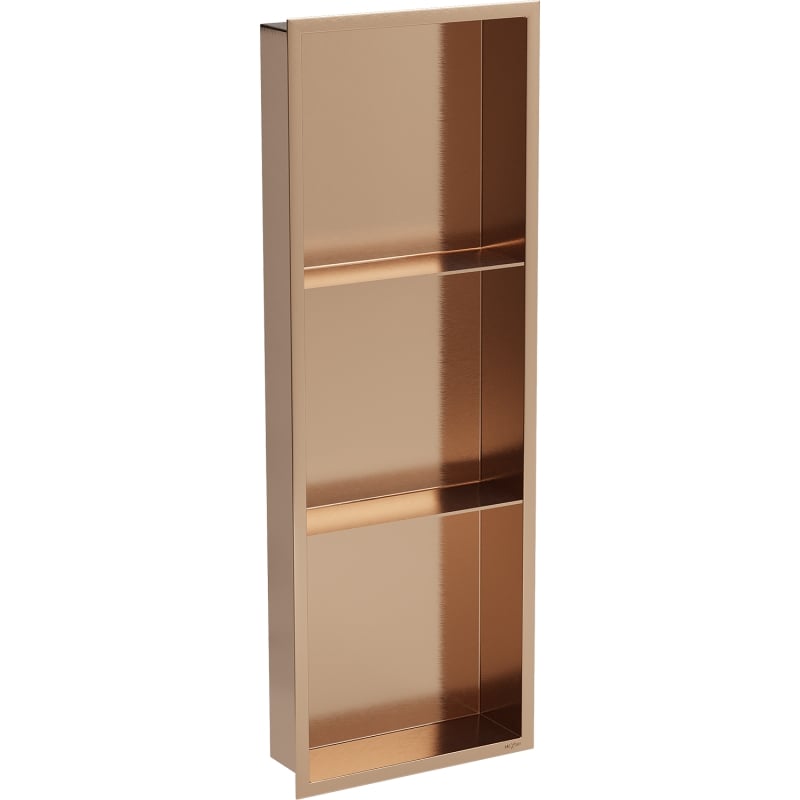 Mexen X-Wall-R étagère encastrée avec rebord et étagère 90 x 30 cm, cuivre brossé - 19C0903010S