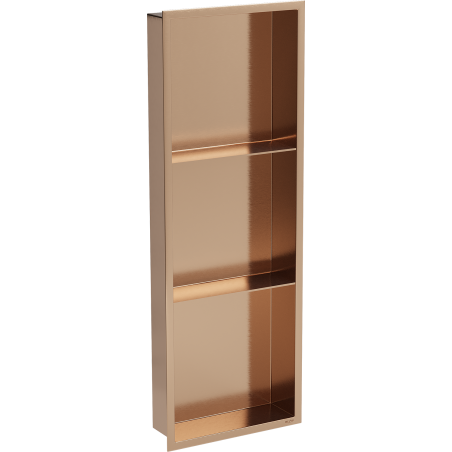 Mexen X-Wall-R étagère encastrée avec rebord et étagère 90 x 30 cm, cuivre brossé - 19C0903010S