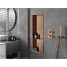 Mexen X-Wall-R étagère encastrée avec rebord et étagère 90 x 30 cm, cuivre brossé - 19C0903010S