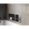 Mexen X-Wall-R étagère encastrée avec collerette et étagère 90 x 30 cm, gris gun brossé - 19E0903010S
