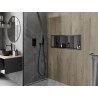 Mexen X-Wall-R étagère encastrée avec collerette et étagère 90 x 30 cm, gris gun brossé - 19E0903010S