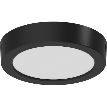 Mexen LDSR plafond de plafond LED en saillie, diamètre 17 cm, 12W, Neutre - 4000K, 960 lm, noir - L212-017-1240-70