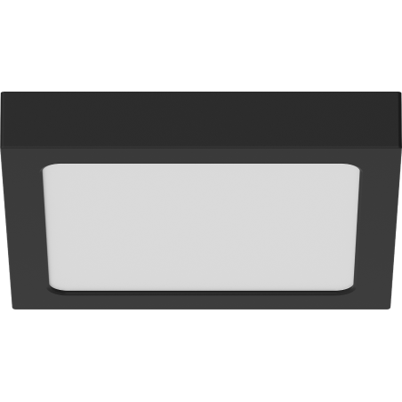 Mexen LDSS plafonnier de plafond LED en saillie 22 x 22 cm, 18W, Neutre - 4000K, 1440 lm, noir - L213-022-1840-70