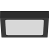 Mexen LDSS plafonnier de plafond LED en saillie 22 x 22 cm, 18W, Neutre - 4000K, 1440 lm, noir - L213-022-1840-70
