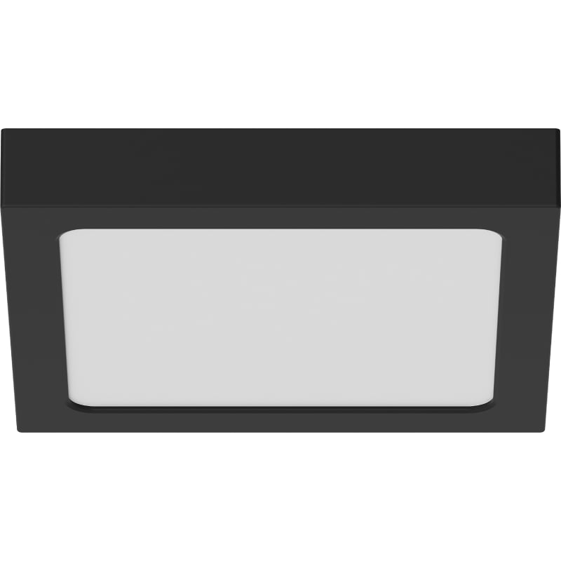 Mexen LDSS plafonnier LED de plafond en surface 22 x 22 cm, 18W, Froid - 6500K, 1440 lm, noir - L213-022-1865-70