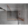 Mexen Mist-F cabine de douche pliante droite 90 x 90 cm, transparent, cuivre brossé - 8A6T-090-090-65-00-P