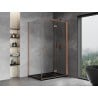Mexen Mist-F cabine de douche pliante droite 80 x 110 cm, transparent, cuivre brossé - 8A6T-080-110-65-00-P