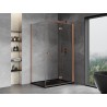 Mexen Mist-F cabine de douche pliante droite 85 x 110 cm, transparent, cuivre brossé - 8A6T-085-110-65-00-P