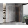 Mexen Mist-F cabine de douche pliante droite 120 x 110 cm, transparente, cuivre brossé - 8A6T-120-110-65-00-P