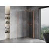 Mexen Mist-F cabine de douche pliante droite 120 x 120 cm, transparent, cuivre brossé - 8A6T-120-120-65-00-P