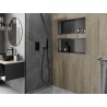 Mexen X-Wall-R étagère encastrée avec collerette 75 x 30 cm, gris pistolet brossé - 19E0753010