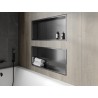 Mexen X-Wall-R étagère encastrée avec collerette 75 x 30 cm, gris pistolet brossé - 19E0753010